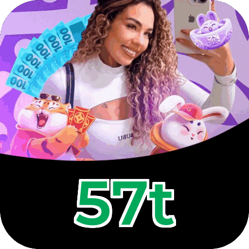 Interface do aplicativo 57t mostrando jogos disponíveis no iOS e Android